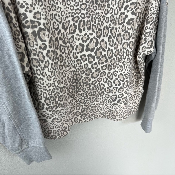 Rails Alice Mixed Grey Cheetah Print Cotton Blend Crewneck Sweatshirt Pullover - Picture 6 of 14